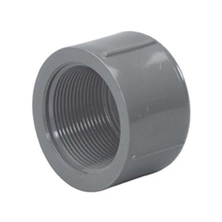 3" Schedule 80 PVC Cap, Gray, 848-030