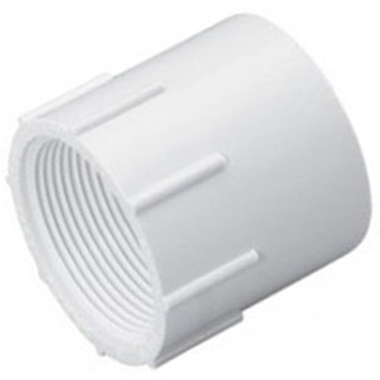 8" Schedule 40 PVC Female Adapter, White, 435-080