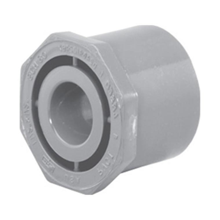 4" x 3/4" Schedule 80 CPVC Reducing Bushing, Gray, 9837-416