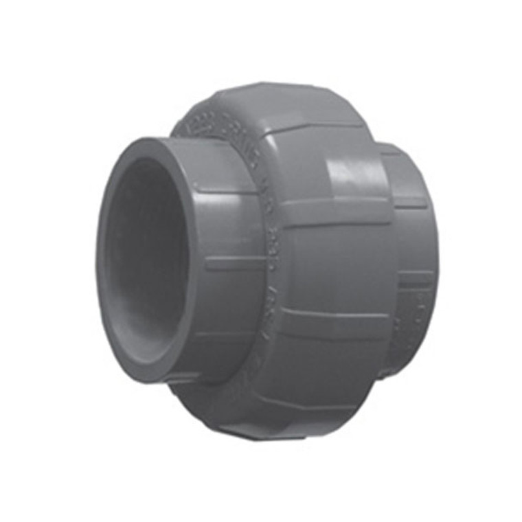 4" Schedule 80 PVC Union, Gray, EPDM O-rings, 897-040