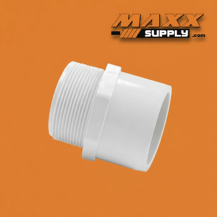 8" Schedule 40 PVC Male Adapter, White, 436-080