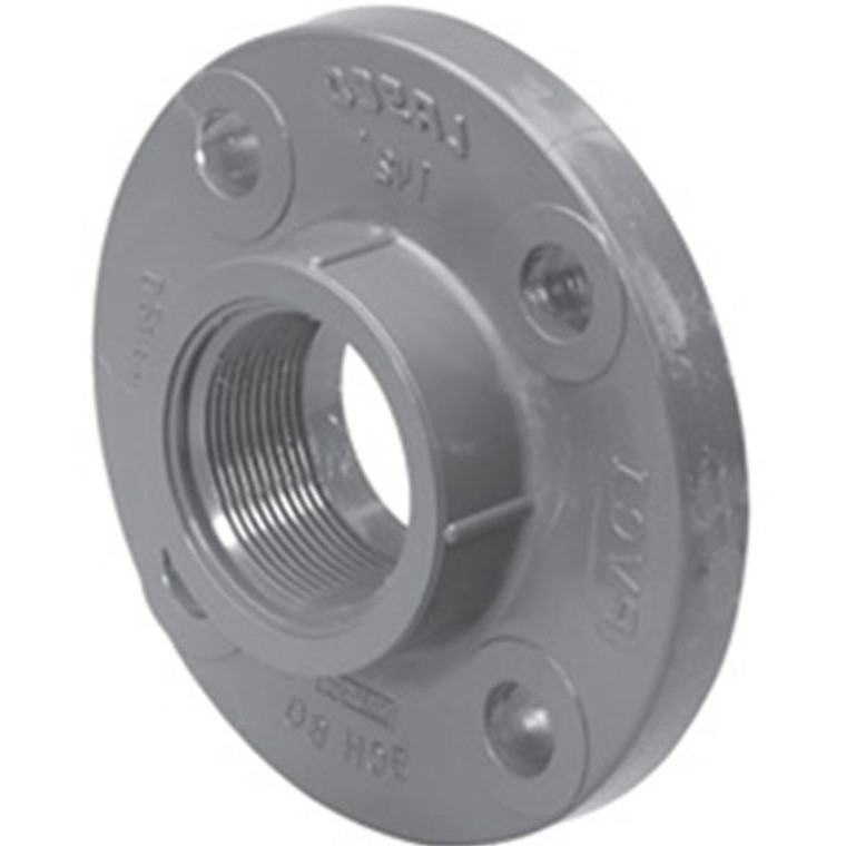 4" Schedule 80 PVC Flange (One-Piece) , Gray, 852-040