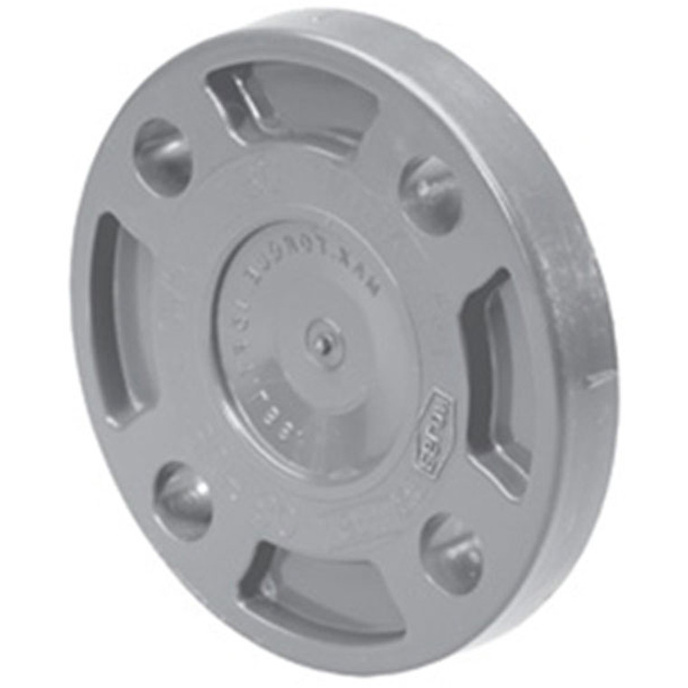 6" Schedule 80 CPVC Flange (Blind), Gray, 9853-060