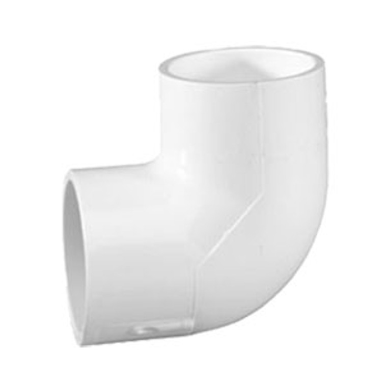 12" Schedule 40 PVC 90 Degree Elbow, White, 406-120