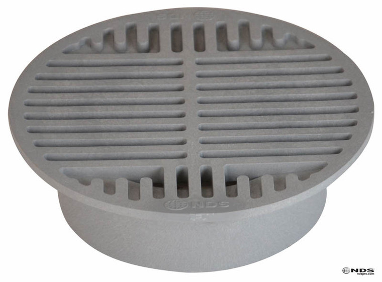 NDS 8" Round Grate, Gray, 30
