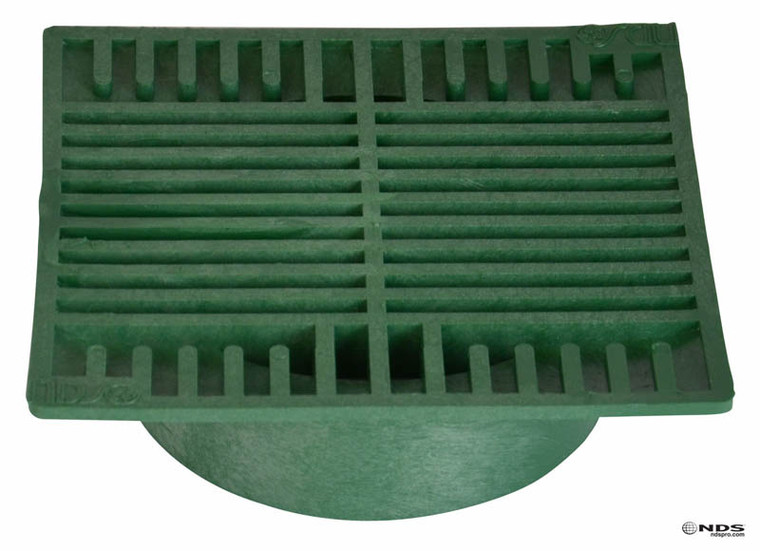 NDS 8" Square Grate, Green, 882