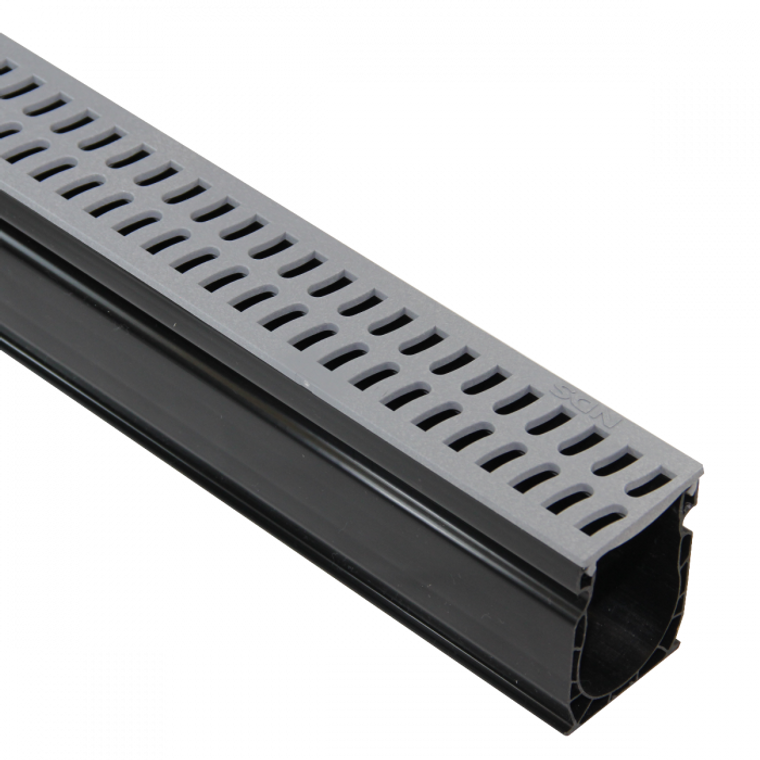 NDS 9209GRAY 9FT Slim Channel with Grate - Gray