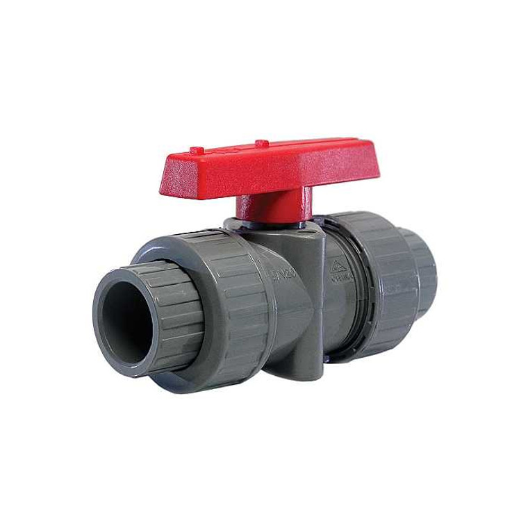 1/2" Schedule 80 Gray True Union Ball Valve, 800-TUBV-005