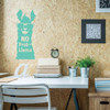 'No Prob-Llama' Quote Wall Decal - Turquoise