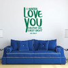 Bob Marley Quote 'I Wanna Love You' Vinyl Wall Decal - Green