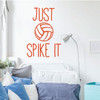 Volleyball Wall Decal 'Just Spike it' - Orange