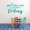 'Future Of The World...' Wall Decal - Turquoise