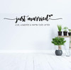 'Just Married' Car Window Decal - Love, Laughter & Happily Ever After - Black
