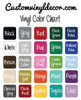 Available Colors Custom Vinyl Decor