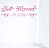 Just Married Personalized Wedding Date - Pink