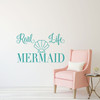 Mermaid and Seashell Wall Decal - Turquoise