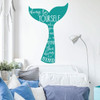 'Always Be Yourself' Mermaid Wall Decal - Turquoise