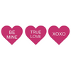 Conversation Heart Vinyl Wall Sticker - Pink