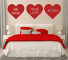 Conversation Heart Vinyl Wall Sticker - Red