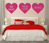 Conversation Heart Vinyl Wall Sticker - Pink