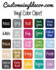Available Colors Custom Vinyl Decor