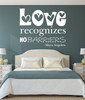 'Love Recognizes No Barriers' Maya Angelou Quote Wall Decor - White