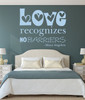 'Love Recognizes No Barriers' Maya Angelou Quote Wall Decor - Powder Blue