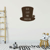 'Keep Calm and Pinch On' Top Hat Wall Decal - Brown