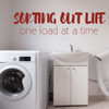 'Sorting Out Life' Laundry Quote Wall Decor - Dark Red