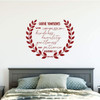'Clothe Yourself' Colossians 3:12 Quote Wall Decal - Dark Red