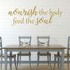 'Nourish the Body Feed the Soul' Kitchen Wall Decor - Metallic Gold