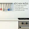 'Kitchen Rules' Kitchen Wall Decal - Black