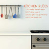 'Kitchen Rules' Kitchen Wall Decal - Orange