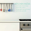 'Kitchen Rules' Kitchen Wall Decal - Turquoise