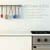 'Kitchen Rules' Kitchen Wall Decal - Light Gray