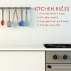 'Kitchen Rules' Kitchen Wall Decal - Red