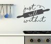 'Just Roll With It' Kitchen Wall Decor - Charcoal Gray