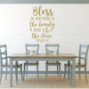 'Bless the Food Before Us' Kitchen Wall Decal - Metallic Gold