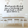 'Thank You For The Food Before Us' Kitchen Wall Decor - Black