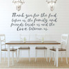 'Thank You For The Food Before Us' Kitchen Wall Decor - Gray
