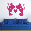 Mickey and Minnie Heart Wall Decal