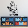 Star wars Stormtrooper shooting with custom name vinyl wall sticker