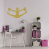 Cheerleader Wall Sticker with Personalized Name - Yellow