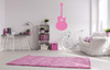 Guitar Silhouette Vinyl Wall Decal - Pink