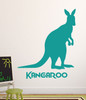 Kangaroo Vinyl Wall Decal-turquoise