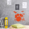 Drum set Silhouette sticker - Orange