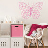 Geometric butterfly Vinyl Decal Stickers - light pink