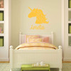 Personalized Unicorn silhouette  Wall Decal