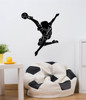 Soccer Player Bicycle Kick Wall Decal with Personalized Name