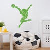 Soccer Player Bicycle Kick Wall Decal with Personalized Name